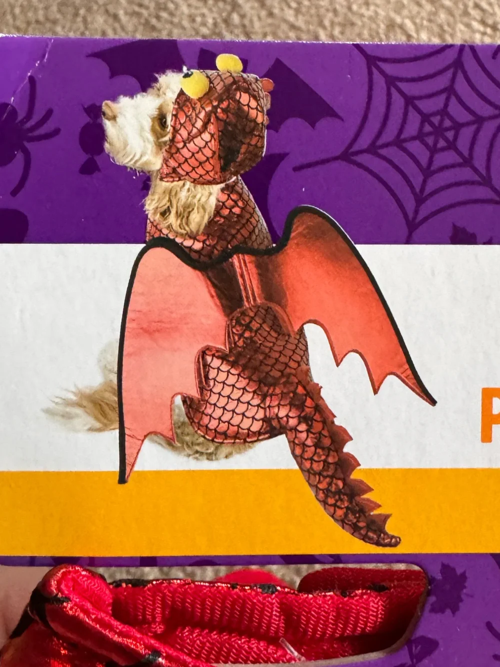 Red Dragon DogCostume Hat and Cape Set
